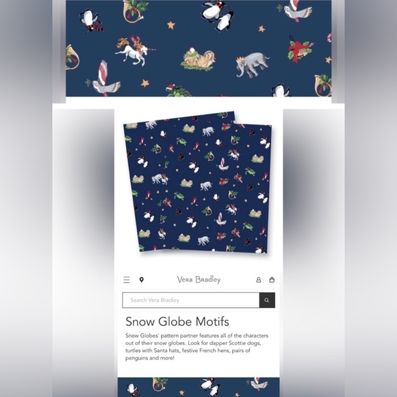 Vera Bradley Double Wall Tumbler with Straw in Acrylic/Melamine ✨ Snow Globes - Picture 3 of 9